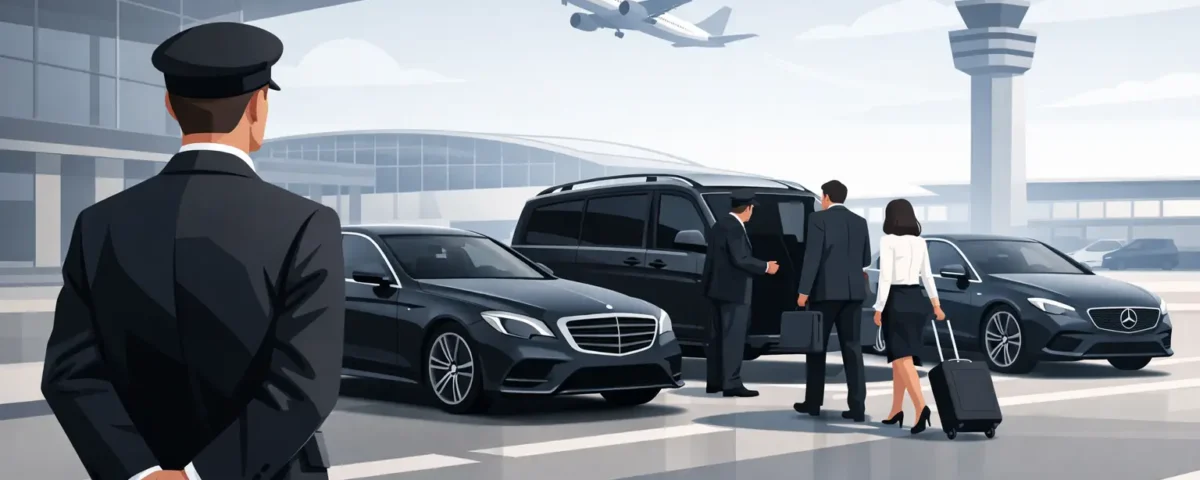 As-directed chauffeur service in Paris with executive vehicles, retained chauffeur and passengers moving through a flexible business schedule.