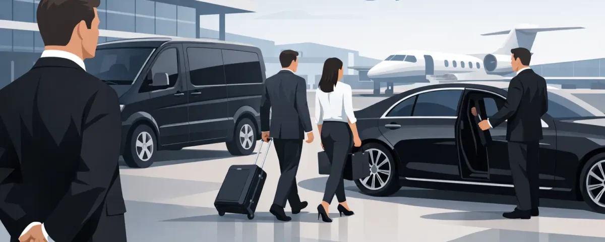 FCLS chauffeur coordinating a professional roadshow in Paris with a high-end vehicle